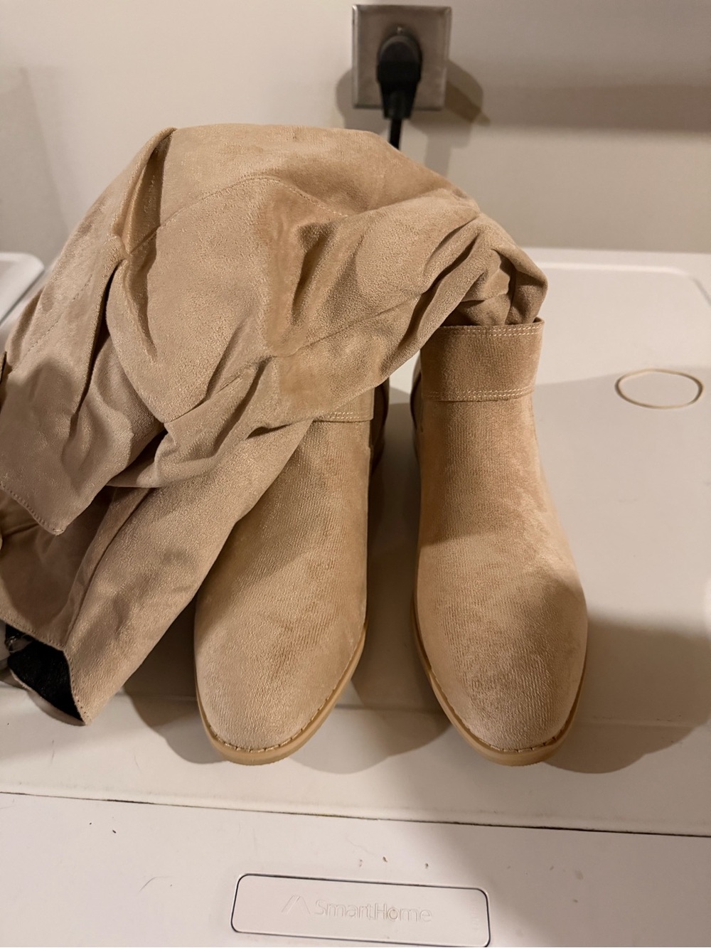Women's Suede Ankle Boots in Tan